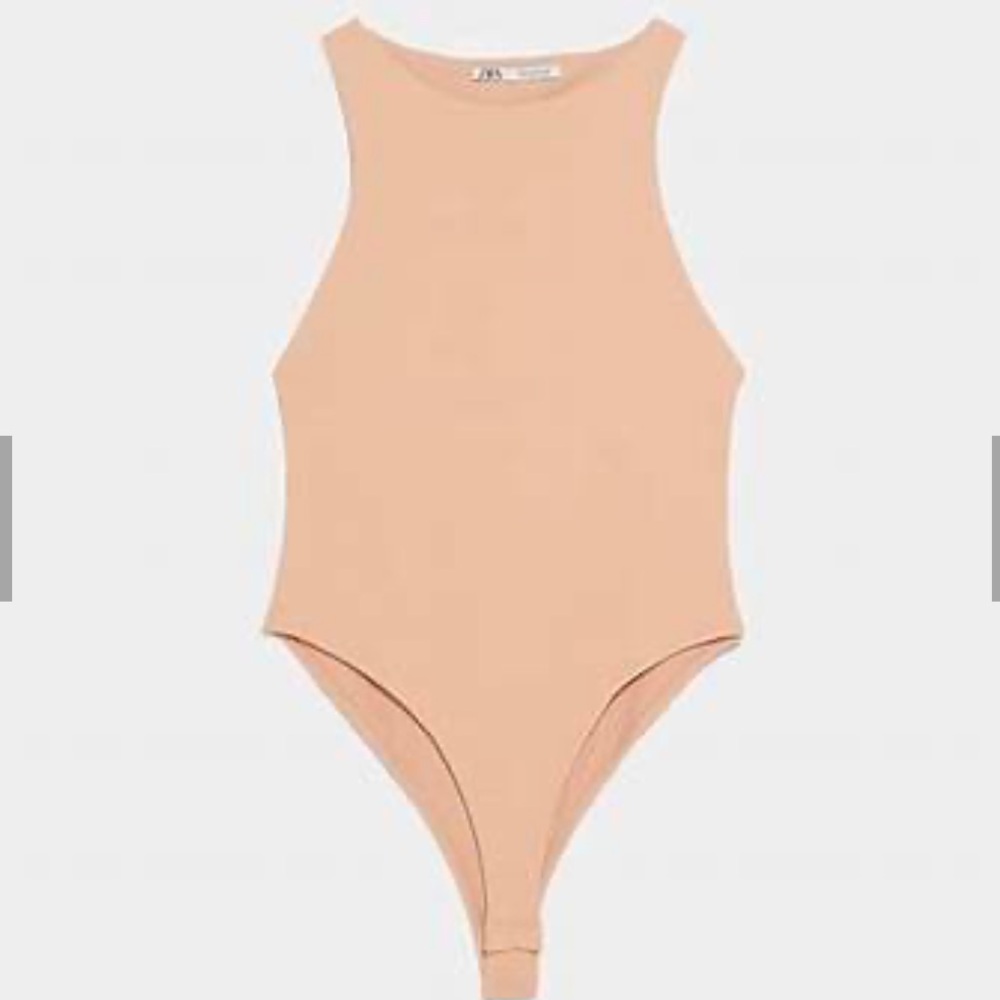 Zara Nude Halter Neck Bodysuit